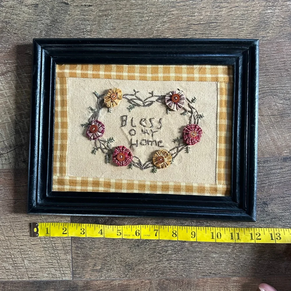 Vintage cross Stitch Home Picture Frame